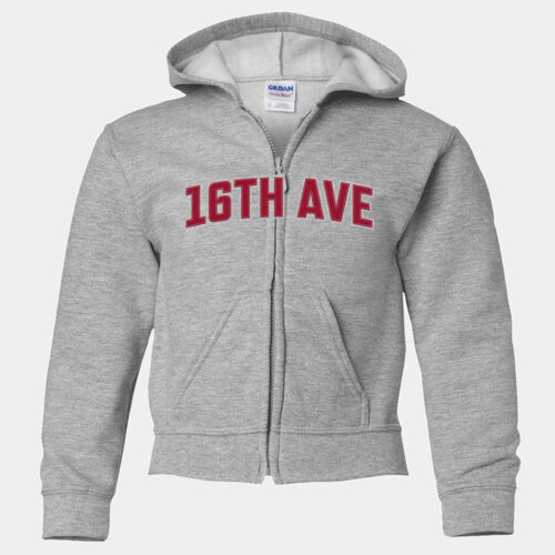 16th Ave Felt-Look Heavy Blend™ Youth Full-Zip Hooded Sweatshirt (Y10) Thumbnail